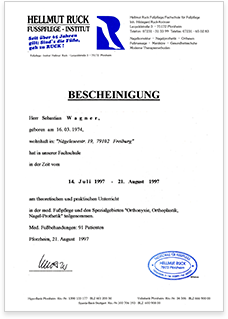 Certificeret fodplejer fra: Fodpleje institut Hellmut Ruck